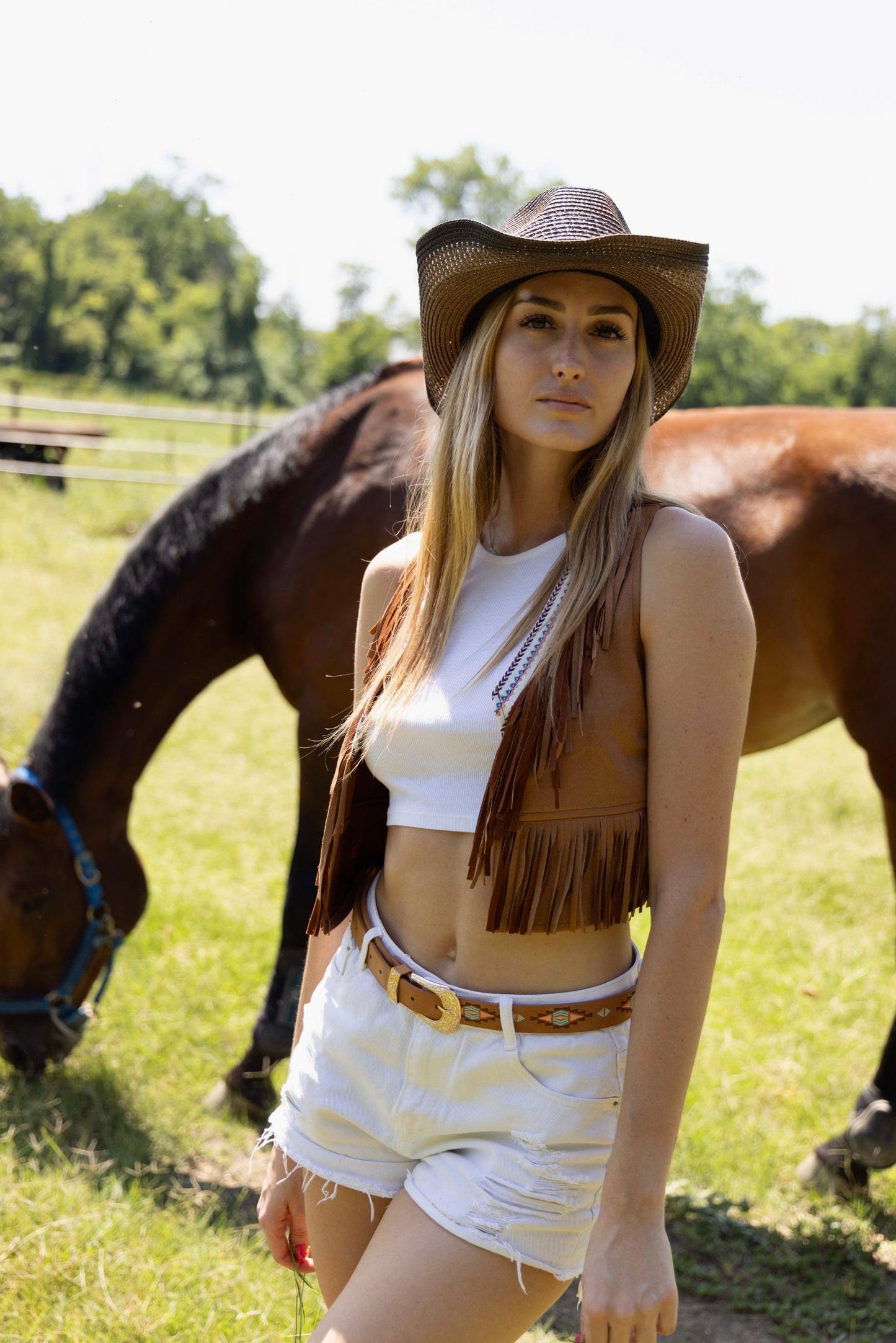 Cowgirl summer hat Brown