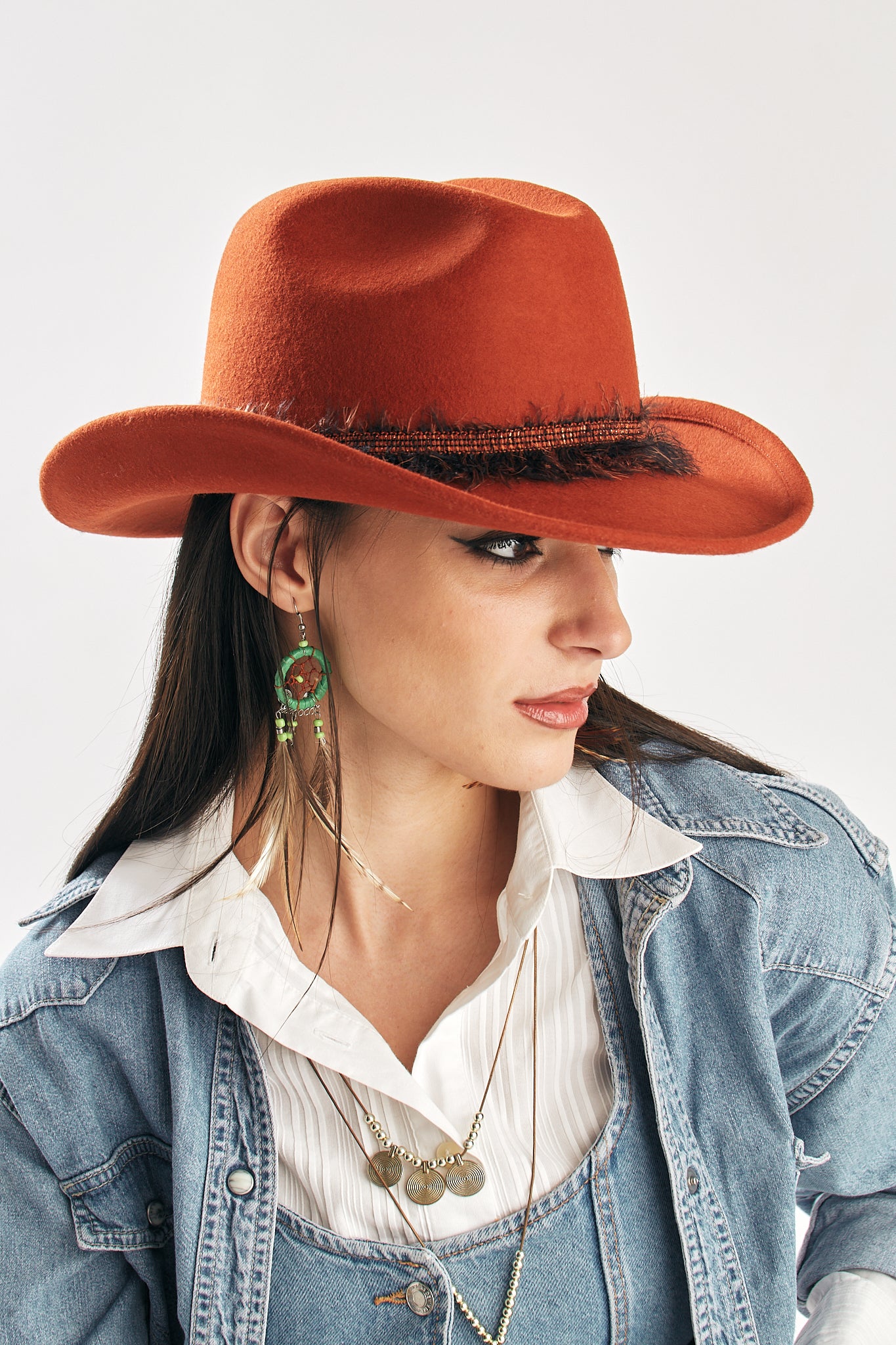 Cowgirl hat Orange